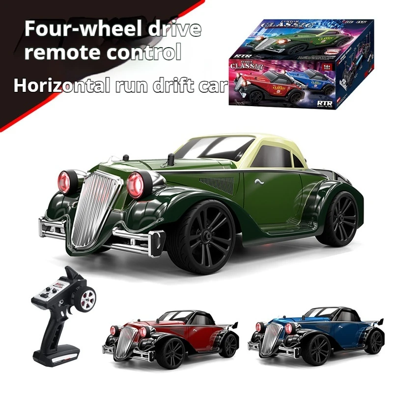 SCY 16302 Delin Retro Classic Car Simulation Car Lamp High-Speed Four-Wheel Drift Car Electric RC Remote Control Car Model Toy