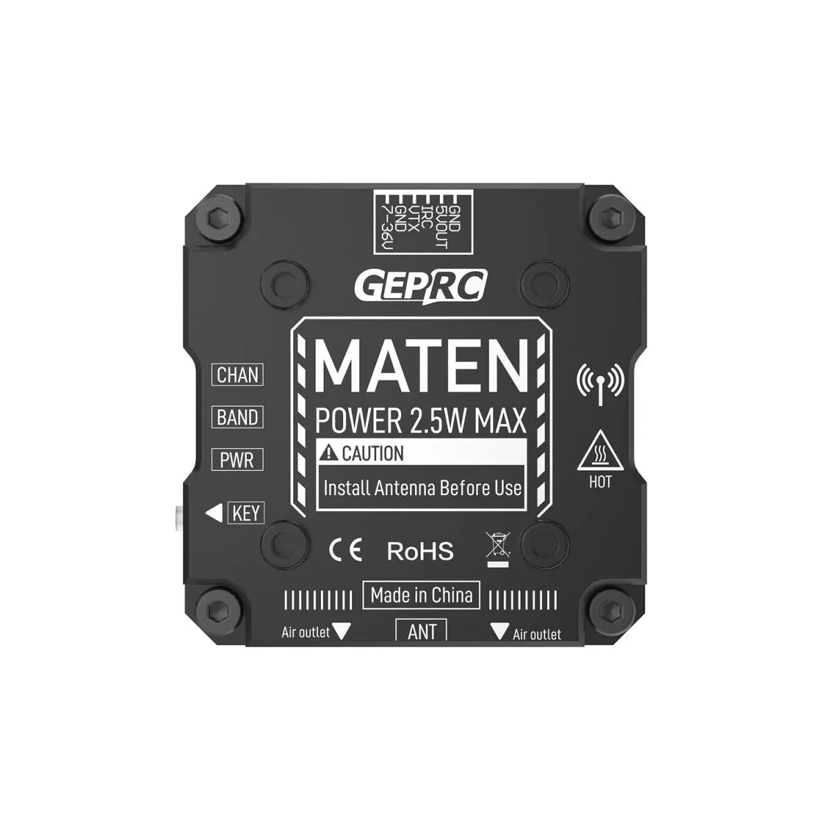 New GEPRC MATEN 5.8G 2.5W VTX PRO Aluminum Alloy Numerical Control Shell Auxiliary Heat Dissipation Drones Accessories - Image 4