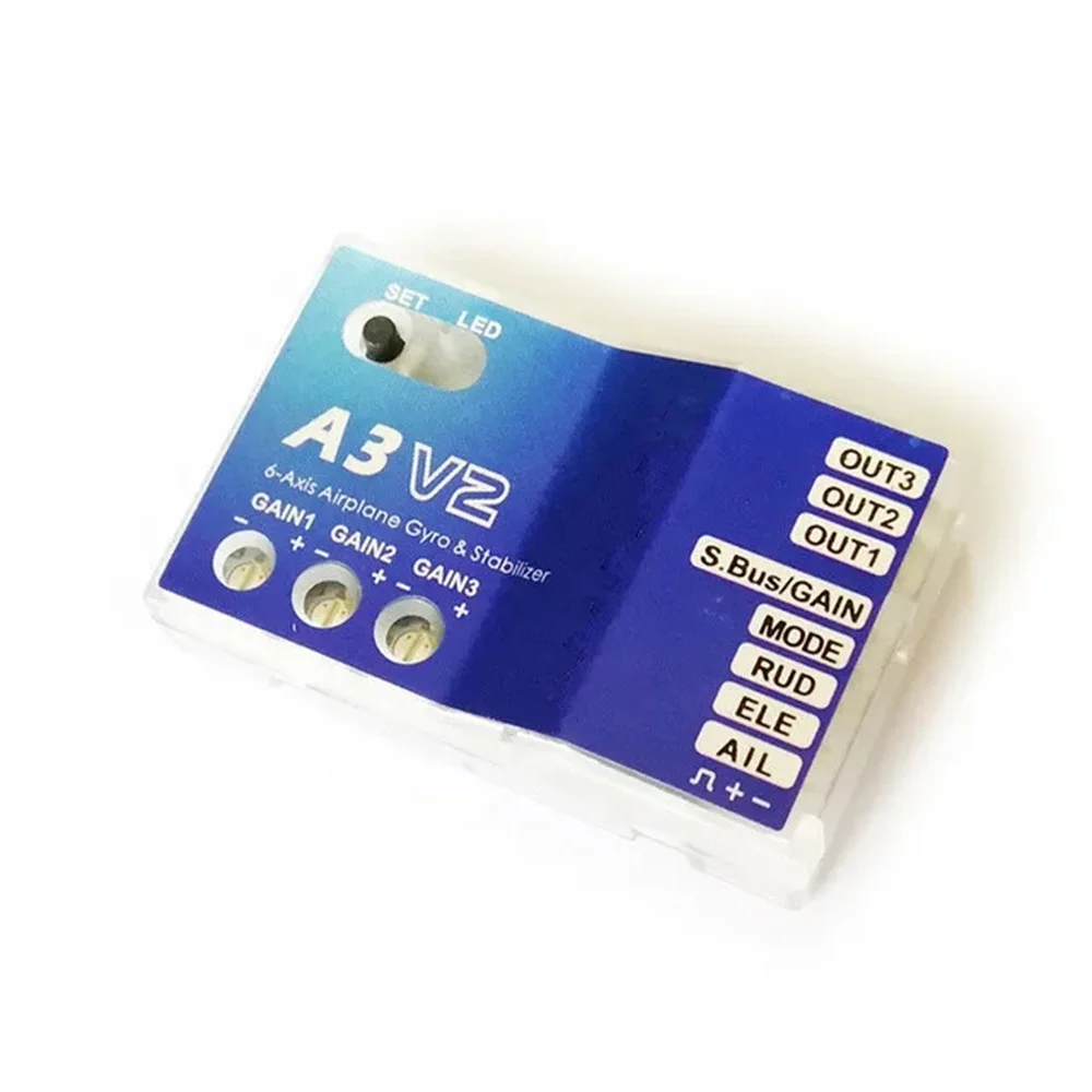 High Quality 3 Axis Gyro A3 V2 Aeroplane Flight Controller Stabilizer for RC Airplane Fixed-wing Fixed wing Copter
