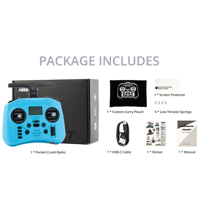 RadioMaster POCKET Dopamine Color Remote Control 2.4 ELRS (Mode2)