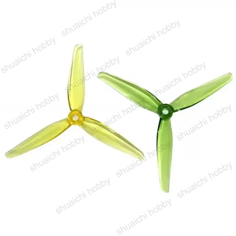 2Pairs HQProp Ethix P2 5.1X2.9X3 5.1inch 3-blade Propeller Yellow+Green CW CCW Props 12.3x6.3mm Hub for Drone RC Model Airplane - Image 2