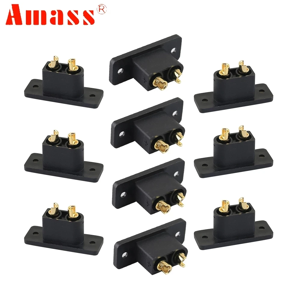 AMASS Black XT90E-M Battery Connection Plug Gold-Plated Male Connector DIY Connecting Parts for XT90 RC Aircraft Drone FPV - Image 6