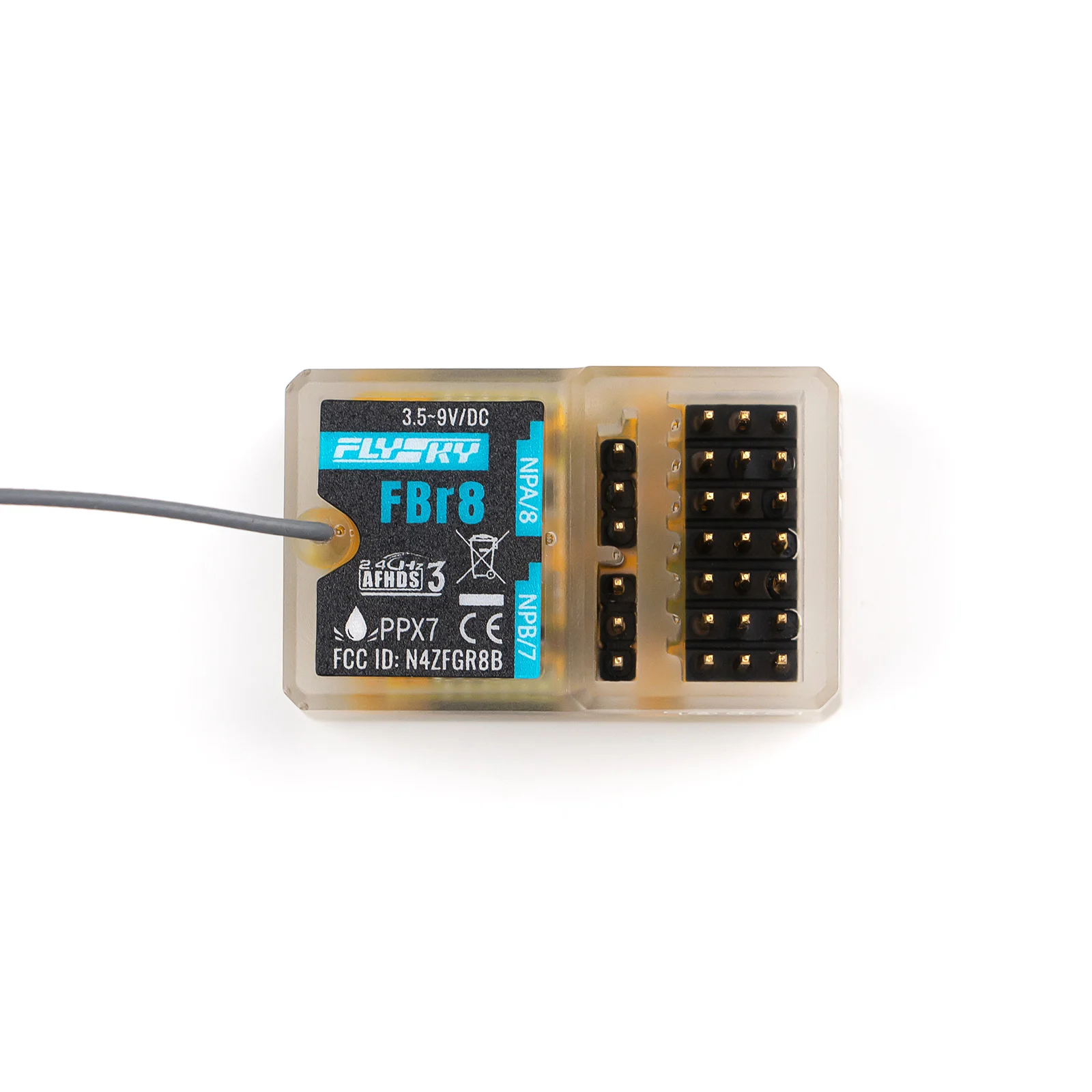 Flysky FBr8 2.4GHz 8CH Receiver AFHDS 3 System Supports Single Bidirectional Transmission PWM/PPM/i-BUS2/S.BUS/i-BUS PPX7 - Image 3