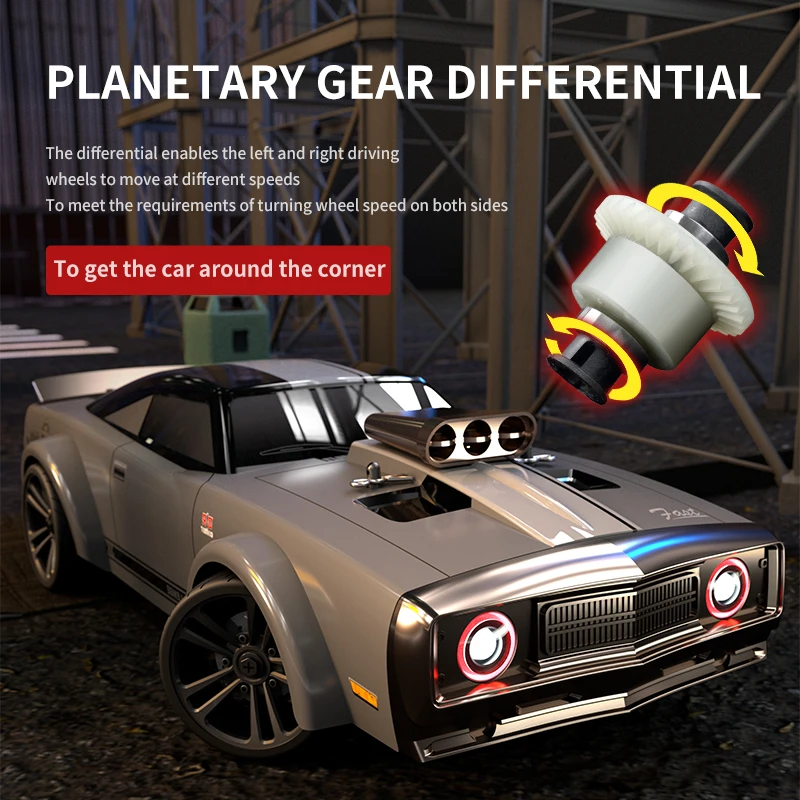 SCY 16303 1:16 High Speed RC Drift Car 4WD 35km/h 2.4G Remote Control American Muscle Toy Car Kids Gifts - Image 3