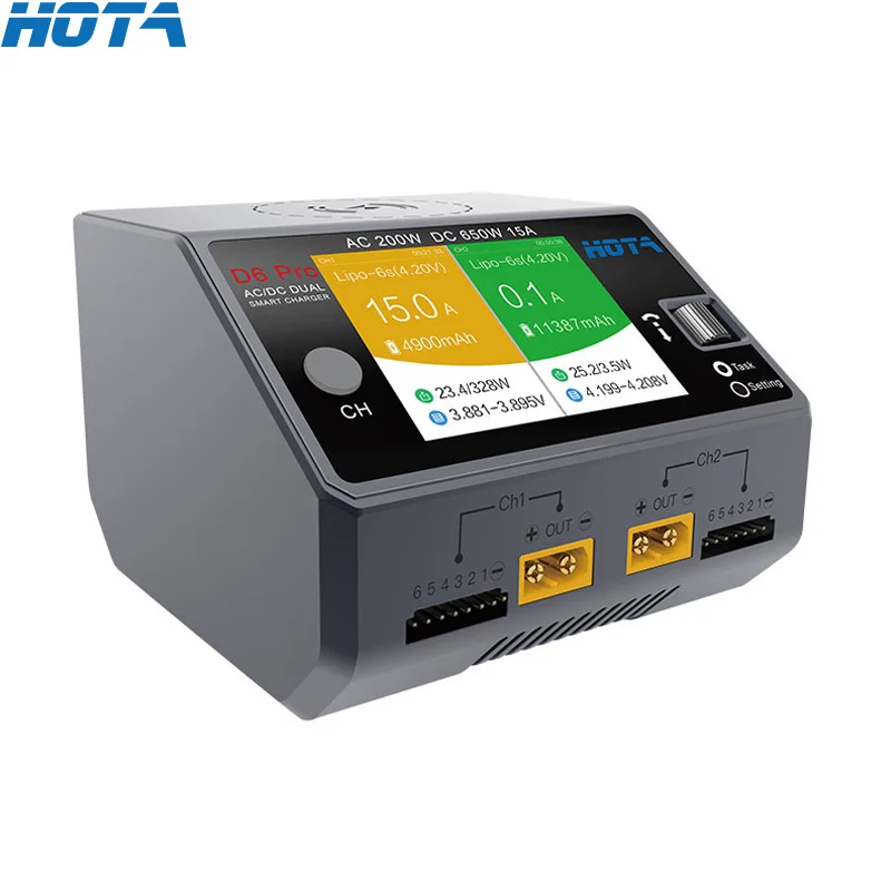 Original in Stock HOTA D6 Pro A /DC Dual Channel 1~6S Smart Battery Charger Discharger Lipo Charger for RC Model Parts - Image 2