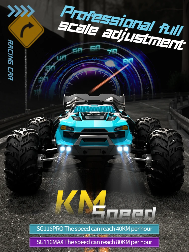 ZLL SG116 MAX 1:16 High Speed Drift Racing 80KM/H Brushless Motor 4WD SG116 Pro 40KM/H RC Car Off Road Car Toys For Kid Gift - Image 3