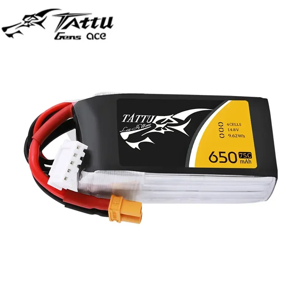 ACE Tattu Lipo Battery 3S 4S 650mAh 11.1V 14.8V 75C 1P RC Battery with XT30 Plug for RC FPV Racing Drone Quadcopter - Image 2