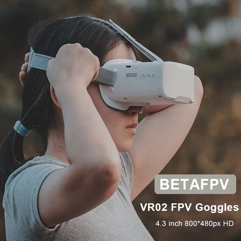 BETAFPV VR02 FPV Goggles 4.3inch 40CH 3.7V Beginner Bulit-in Antenna w/HD LCD Screen Original FPV Goggles For Racing Drone Parts - Image 2