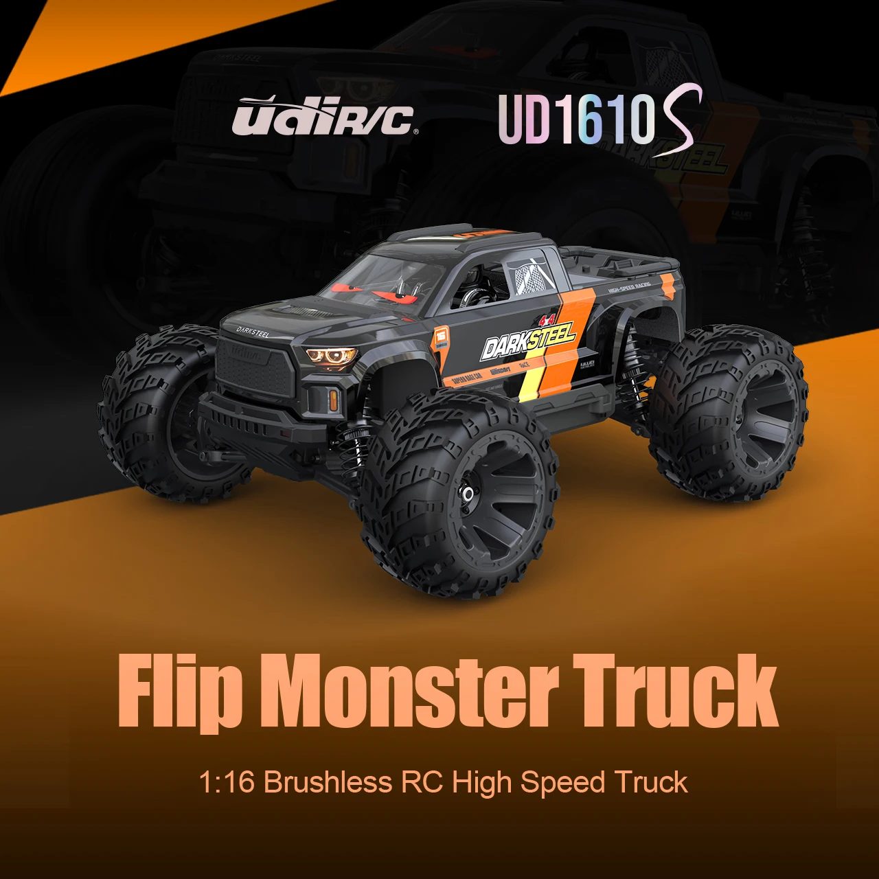 UD1610s RC Crawler 1/16 Brushless Remote Control Car Flip Off-Road Climbing Vehicle UDIRC Simulation Model Toy for Adults - Image 4