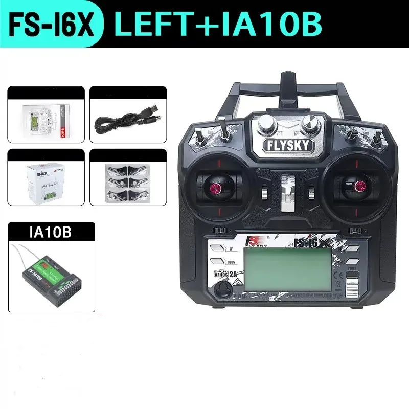 FLYSKY FS-i6X FS i6X 10CH 2.4GHz AFHDS 2A RC Transmitter With iA6B iA10B Receiver for RC FPV Racing Drone Retailbox - Image 6