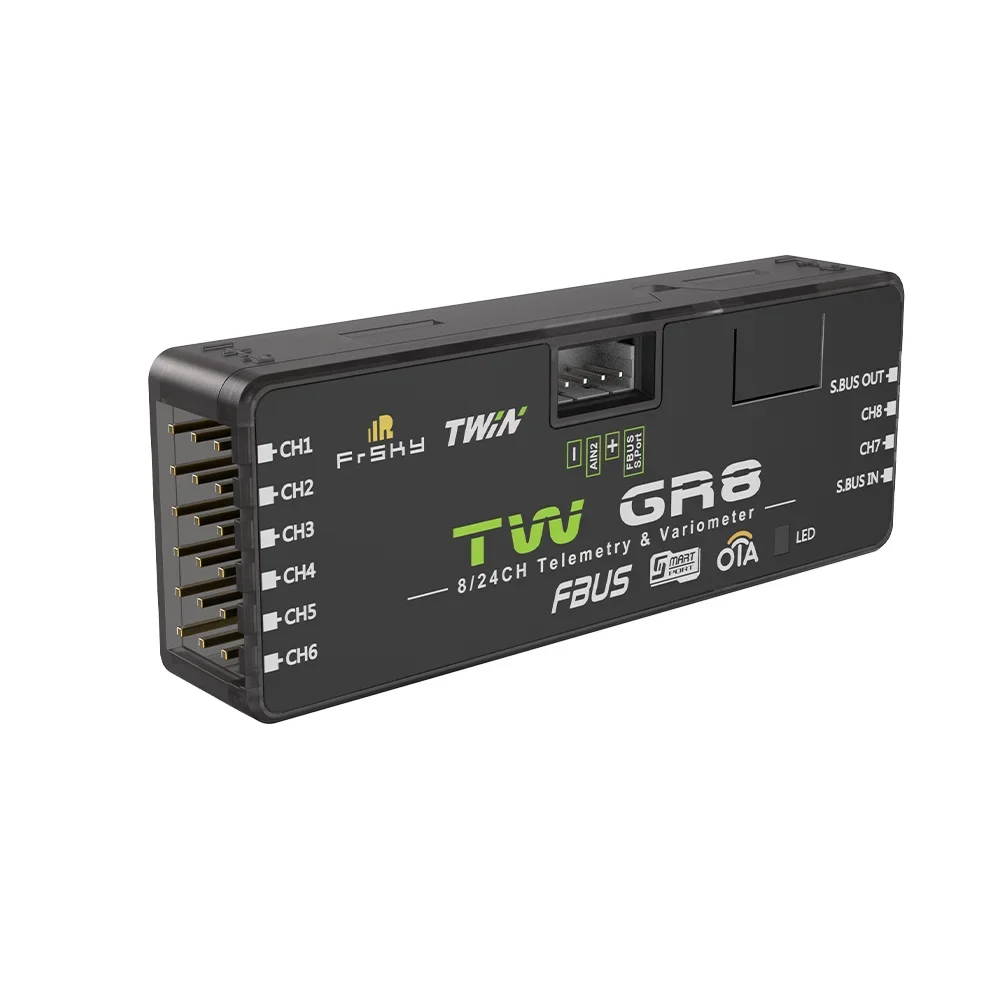 Future Flight FrSky TW GR8 Dual 2.4GHz Receiver With Built-in Air Pressure Sensor 8PWM Channels Can Support Telemetry Function - Image 5