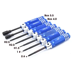 7pcs 0/1/1.5/2/2.5/4/5.5mm DIY Hexagonal Hex Screw Driver Tool Set Screwdriver For RC Models of Helicopters Aft Cars Helicopter
