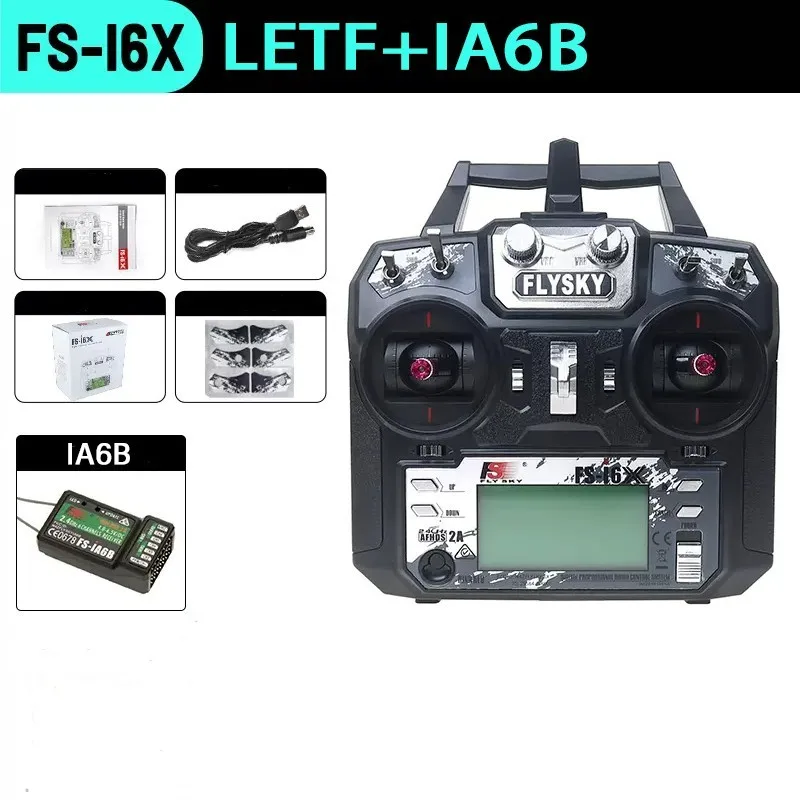 FLYSKY FS-i6X FS i6X 10CH 2.4GHz AFHDS 2A RC Transmitter With iA6B iA10B Receiver for RC FPV Racing Drone Retailbox - Image 4