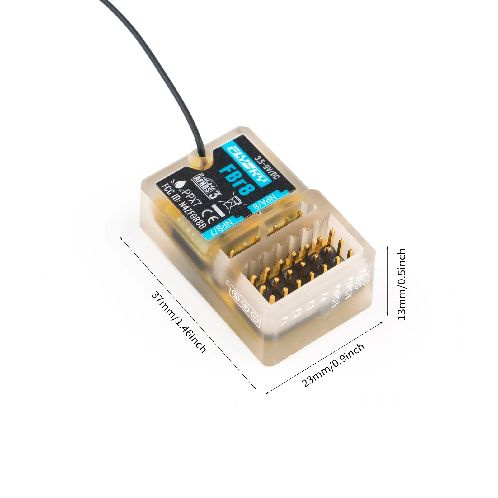 Flysky FBr8 2.4GHz 8CH Receiver AFHDS 3 System Supports Single Bidirectional Transmission PWM/PPM/i-BUS2/S.BUS/i-BUS PPX7 - Image 4