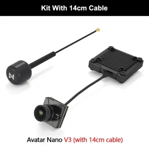 Caddx Walksnail Avatar HD Nano Kit V3 (With 9cm/ 14cm Cable) 1080P/60fps 4:3 native sensor 32G memory 500mW