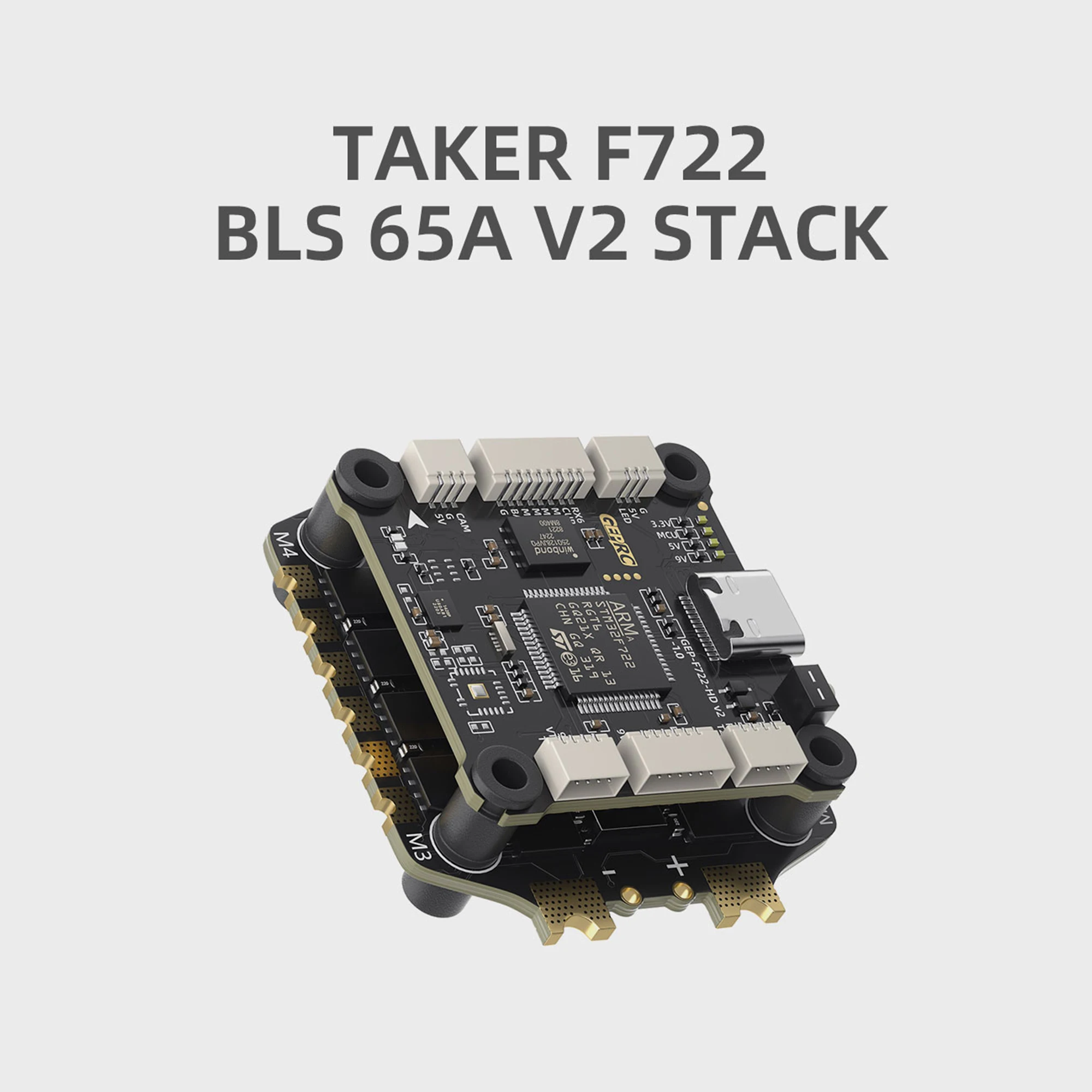 GEPRC TAKER F722 BLS 60A 65A 80A V2 STACK 4IN1 ESC Flight Controller Data Analyze Record Flight Data Plug Play Racing FPV Drone - Image 2