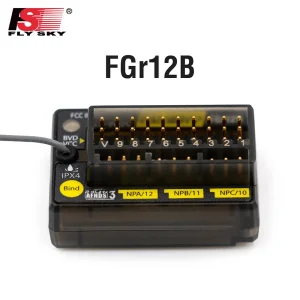 FLYSKY FGr12B 2.4GHz 12CH Receiver PWM PPM Ibus for AFHDS3 Transmitters RF Modules PL18/ NB4 /NB4 Lite RC Car Boat Vehicle