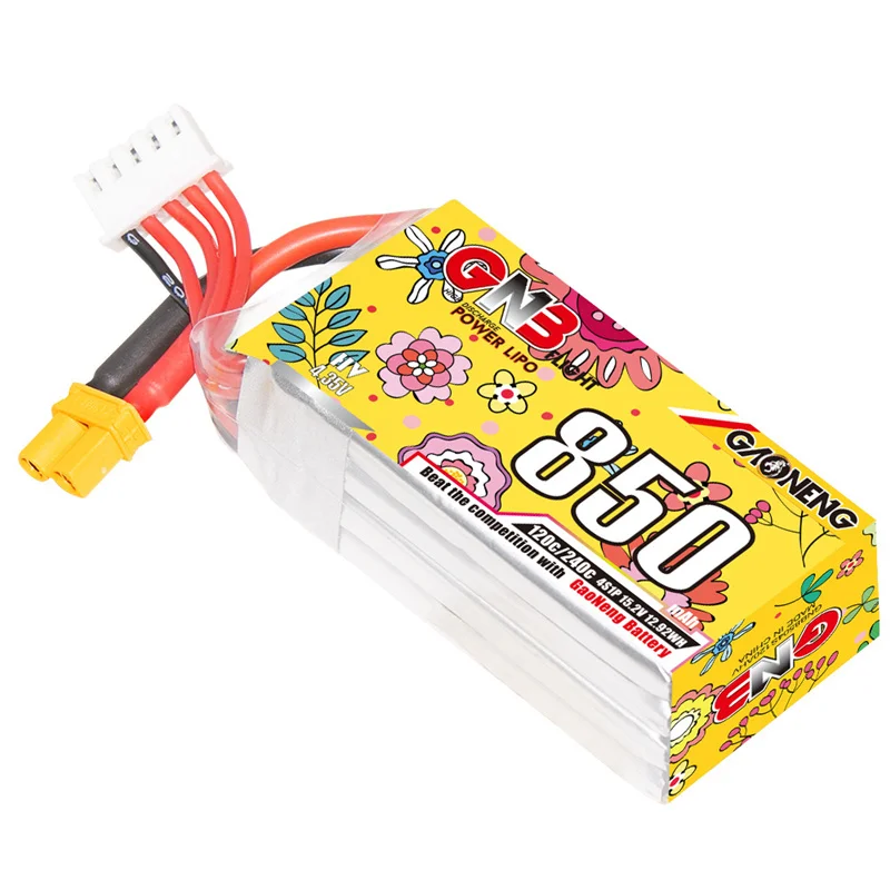 Upgraded GNB 4S 15.2V 850mAh Lipo Battery For FPV Racing Drone RC Quadcopter Helicopter Parts With XT30 15.2V Battery - Image 3