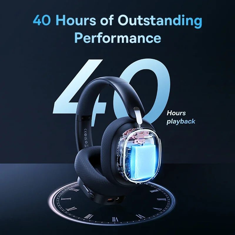 Baseus GH02 Gaming Wireless Headphone with Mic Over-Ear Headphones Bluetooth 5.3 40mm Driver 2.4G/Wireless/Cable RGB Headsets - Image 5