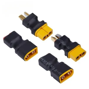 2pcs XT60 Male/Female To T Male/ Female and T-Plug Male/Female To XT60 Male/Female Connector Conversion Adapter for RC Battery