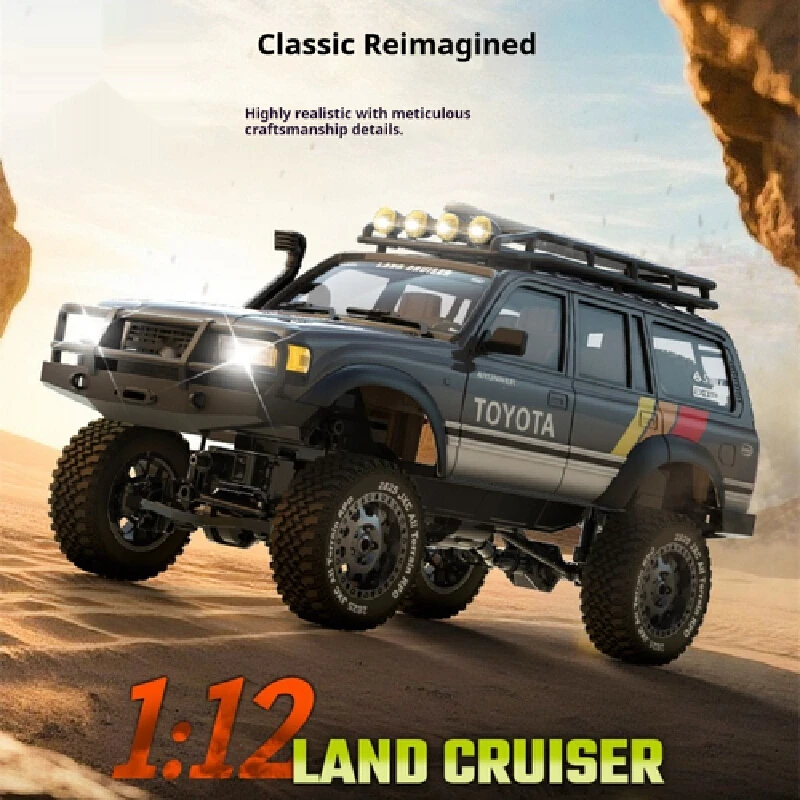 JXC Jingxiaochuang 1/12 Lc80 Rc Remote-Controlled Simulation Electric Four-Wheel Drive Off-Road Climbing Vehicle Model Toy Gift