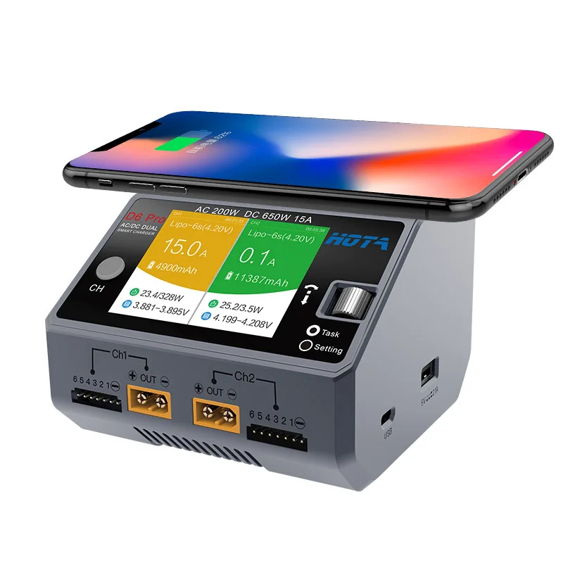 Original in Stock HOTA D6 Pro A /DC Dual Channel 1~6S Smart Battery Charger Discharger Lipo Charger for RC Model Parts - Image 5