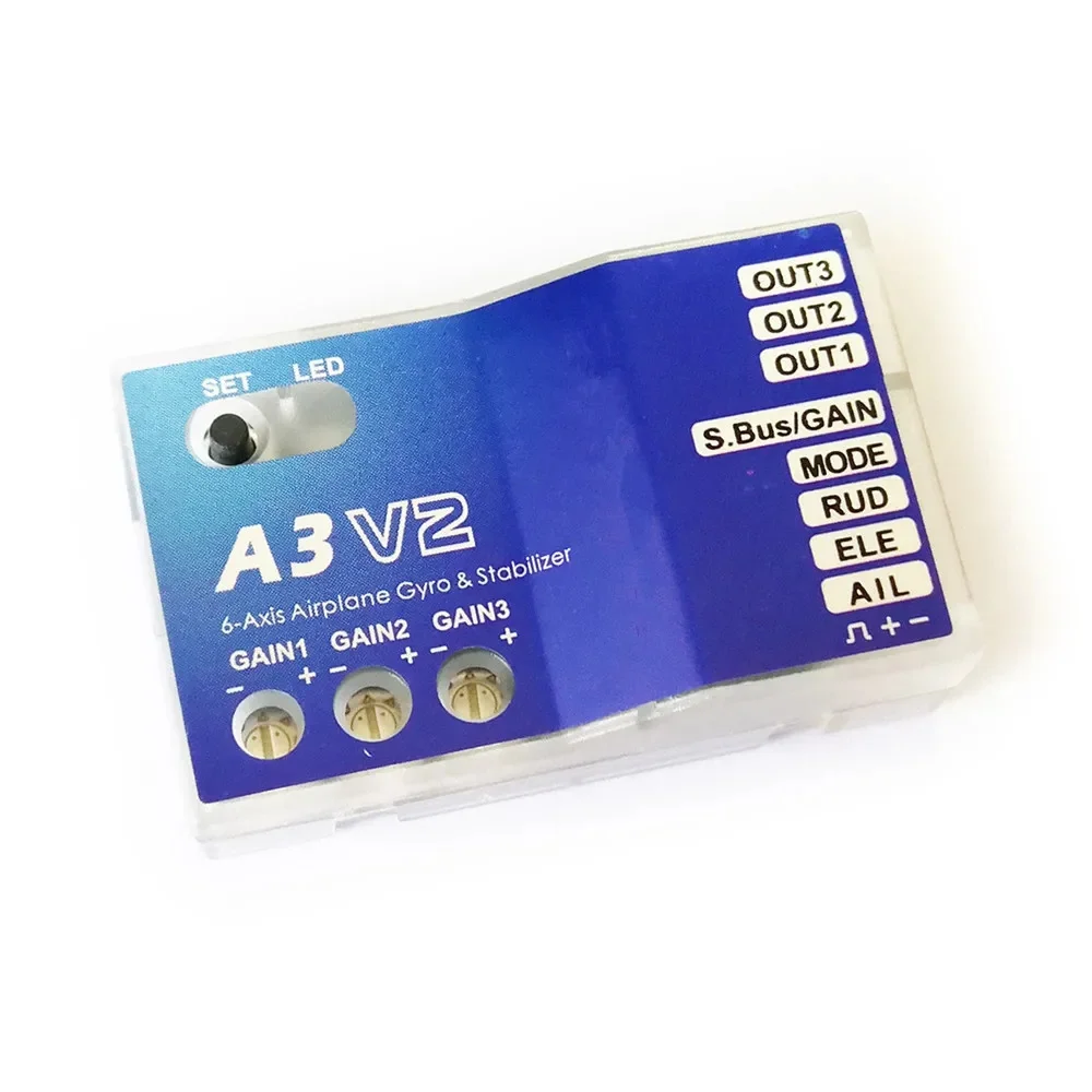 High Quality 3 Axis Gyro A3 V2 Aeroplane Flight Controller Stabilizer for RC Airplane Fixed-wing Fixed wing Copter - Image 2