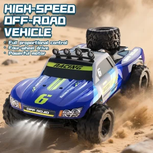 KF19 4WD 1:18 RC Car Off-Road Truck With LED lights 2.4G High-Speed Remote Control Cars for Child Outdoor Entertainment Toys