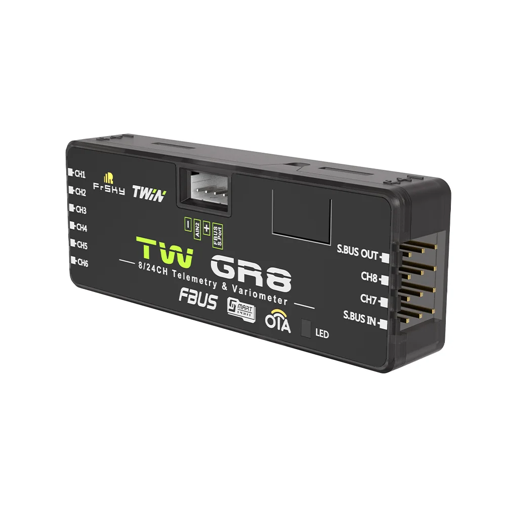 Future Flight FrSky TW GR8 Dual 2.4GHz Receiver With Built-in Air Pressure Sensor 8PWM Channels Can Support Telemetry Function - Image 2