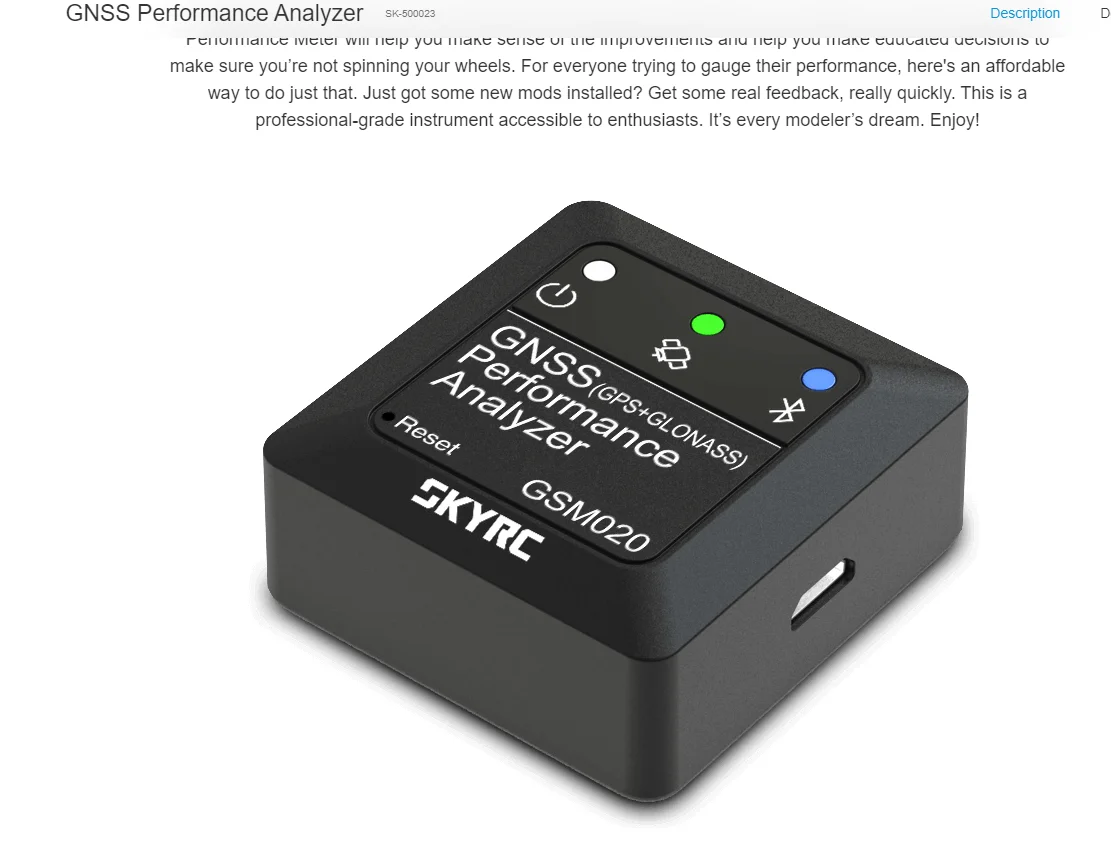 SKYRC GSM020 GPS speedometer car model aircraft model high altitude mileage longitude GNSS performance analyzer - Image 2