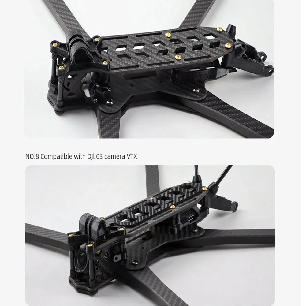 HGLRC Rekon10 PRO LR 455mm 10inch 3K Carbon Fiber Frame Kit for FPV Freestyle 10inch Long Range LR10 Drones DIY Parts - Image 4