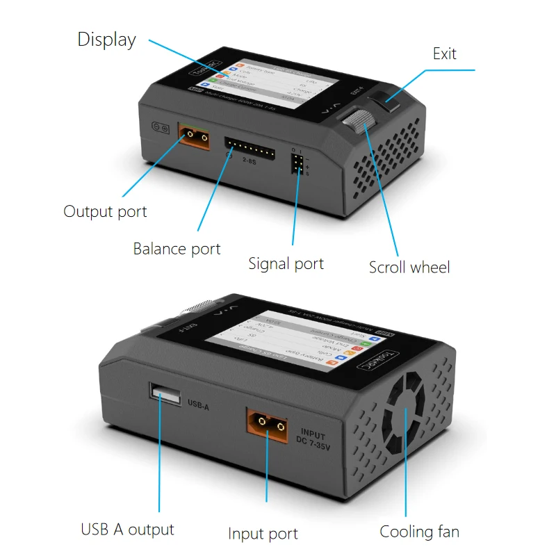 ToolkitRC M8P 600W 20A Multi-function DC Balance Charger for 1-6S 7S 8S XT60 Lipo LiHV LiFe Lion LTO Battery signal testing - Image 4