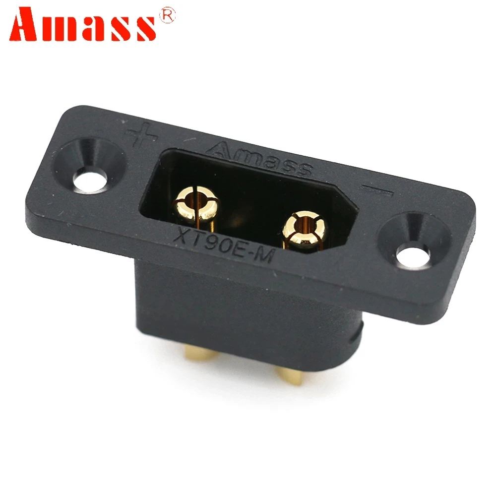 AMASS Black XT90E-M Battery Connection Plug Gold-Plated Male Connector DIY Connecting Parts for XT90 RC Aircraft Drone FPV - Image 3
