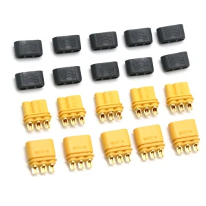1/2 pair AMASS MR30 Male Female Connector Plug with Sheath Banana Plug for RC Lipo Battery RC Multicopter Airplane