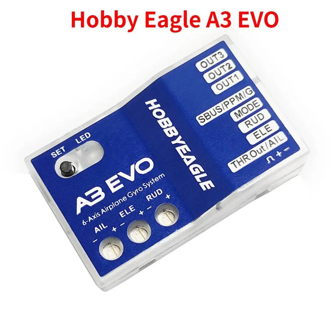 Hobby Eagle A3 EVO / A3 lite Aeroplane Flight Controller Stabilizer 6 Axis Gyro Support PPM Receiver Fixed-Wing For RC Drone