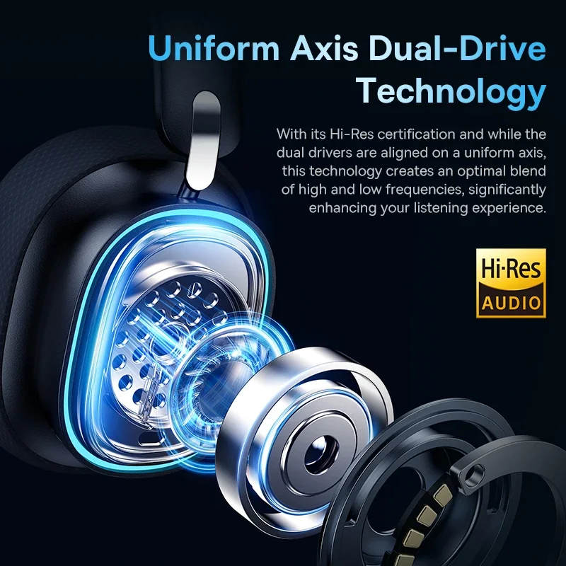 Baseus GH02 Gaming Wireless Headphone with Mic Over-Ear Headphones Bluetooth 5.3 40mm Driver 2.4G/Wireless/Cable RGB Headsets - Image 6