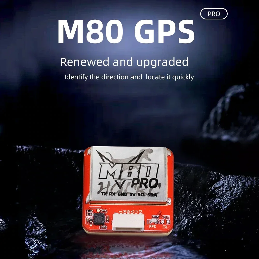 HGLRC M80 PRO GPS QMC5883 Compass | Supports GLONASS/GLILEO/QZSS/SBAS/BDS | 5V Power for FPV RC Racing Drone - Image 2