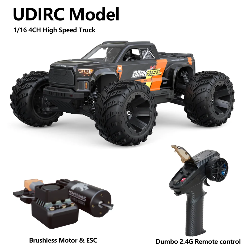 UD1610s RC Crawler 1/16 Brushless Remote Control Car Flip Off-Road Climbing Vehicle UDIRC Simulation Model Toy for Adults