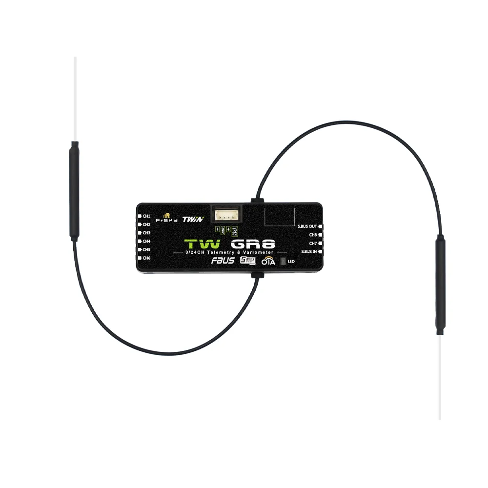 Future Flight FrSky TW GR8 Dual 2.4GHz Receiver With Built-in Air Pressure Sensor 8PWM Channels Can Support Telemetry Function - Image 3