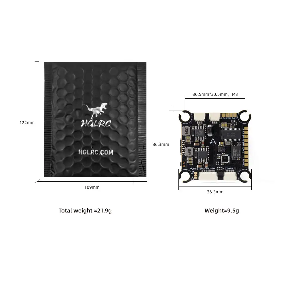 HGLRC F405 8S V1 Flight Controller for FPV Racing / Freestyle Drones - Image 5