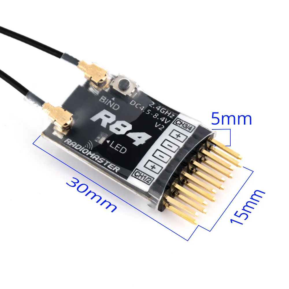 RadioMaster R84 V2 4ch SFHSS PWM Receiver - Image 2