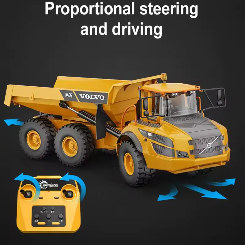 Double Eagle E591 AB A40G 1:20 RC Trucks Remote Control Articulated Dump Truck Alloy Engineering Vehicle Rc Car Children Toys - Image 3