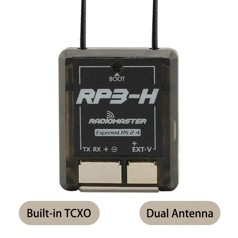Radiomaster RP3-H 2.4GHz ExpressLRS Nano Receiver FCC Dual Antenna Built-in TCXO Optimized PCB for Modules and Transmitters - Image 2