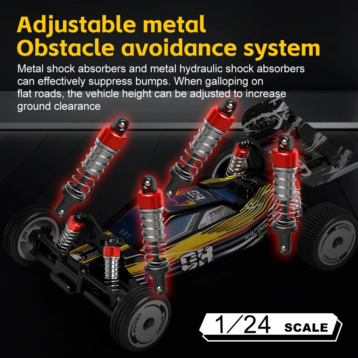 WLtoys 244016 1:24 RC Car 2.4G With DIY Lighting Electric High-Speed Competitive Racing Car Remote Control Toy For Kid Gift - Image 4