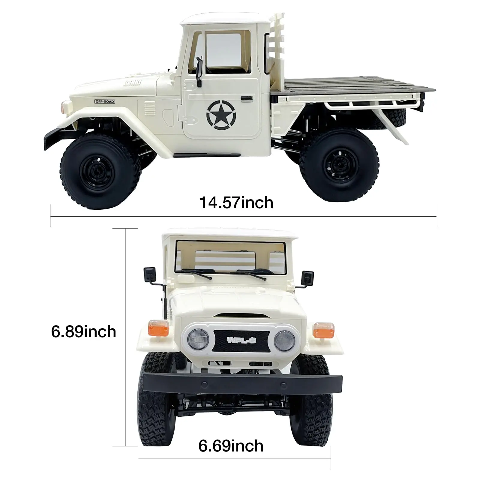 WPL C-44 RC Car 1/16 Full Scale 2.4G Remote Control C44 Desert Off Road Vehicle Rear Bucket Remote Control Car Toy Boy Gift - Image 6