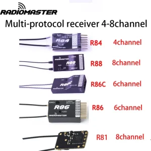 Radiomaster Multi-Protocol Receiver R81 R84 R86 R86C R88 4CH 6CH 8CH Receptor SBUS RSSI for D8 TX16S SE RC FPV Drones