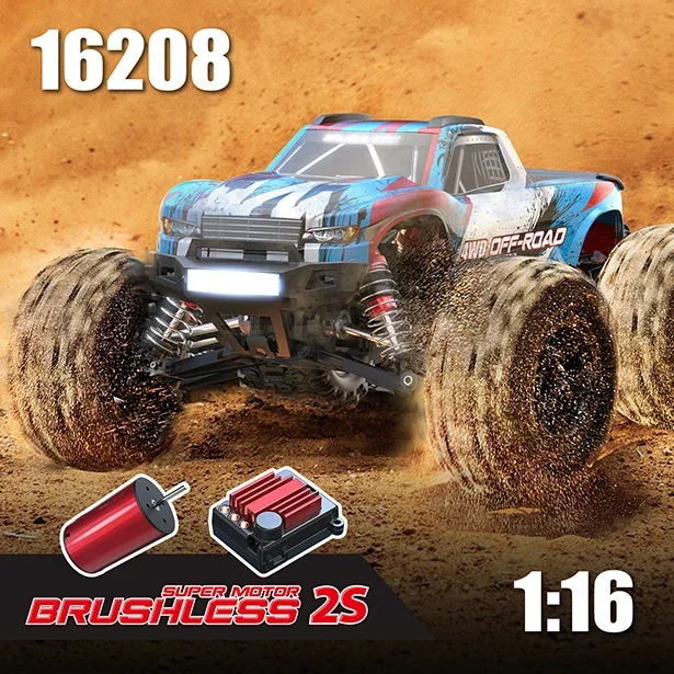 New MJX Hyper Go 16208 3S 1/16 Brushless RC Car Hobby 2.4g Remote Control Pickup Truck Model 4wd High-speed Off-road Boy Gift - Image 2