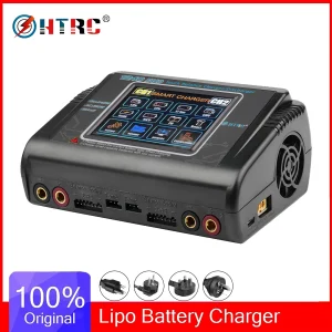 HTRC T240 Duo Lipo Battery Charger Touch Screen AC 150W DC 240W Dual Channel RC Charger for LiHV LiFe Lilon NiCd NiMH PB Battery