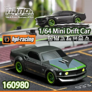 HPI RACING 1/64 Nano 160980 Flat Running Racing Drift Car MINI RC Remote Control On-road Car Desktop Adult Children's Toys