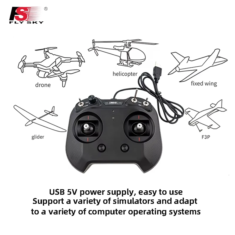FLYSKY FS-SM001 Simulator for Newcomers 8CH/6CH Support for DRL Liftoff DCL Freerider APD And More Traversing Machines - Image 2